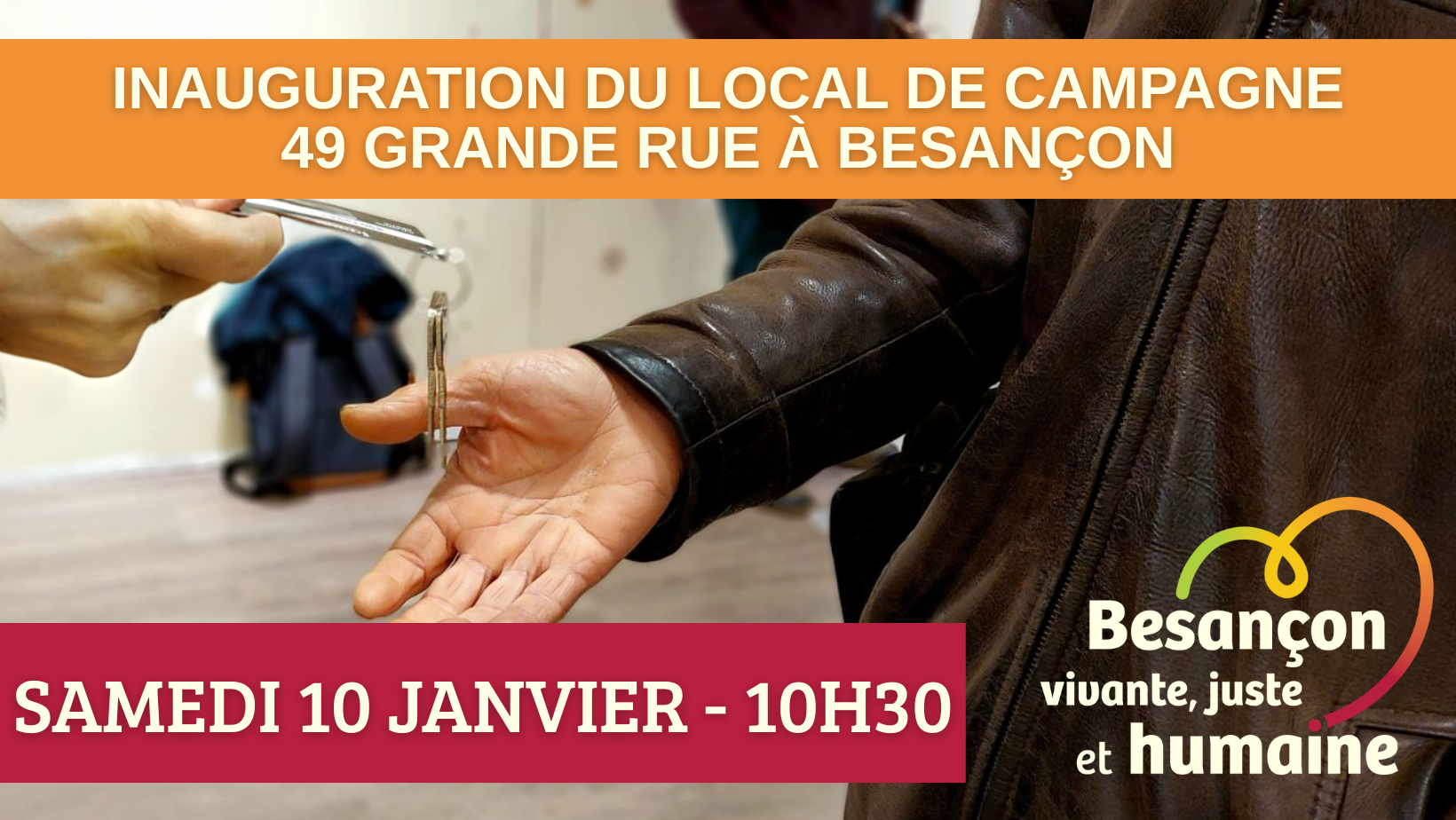Inauguration du local de campagne Besançon vivante, juste et humaine le 10 janvier 2026